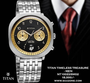 Titan Timeless Treasures Black Dial For Men 10022SM02
