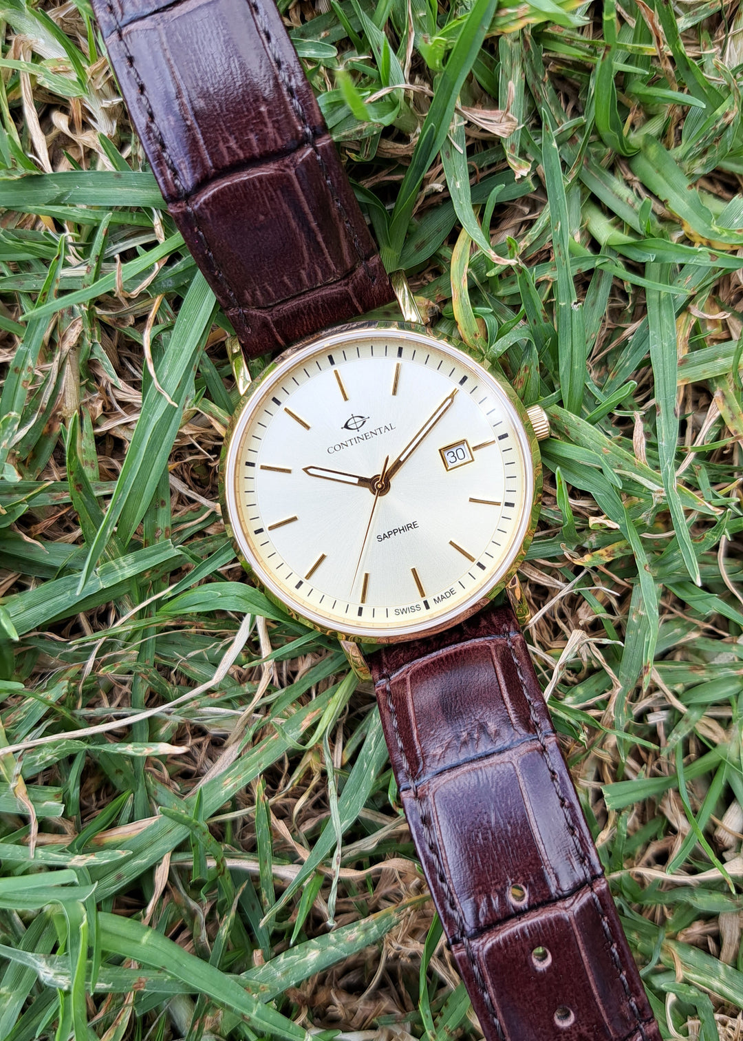 Gold Orologio Continental Vintage Continental Sapphire Swiss Made