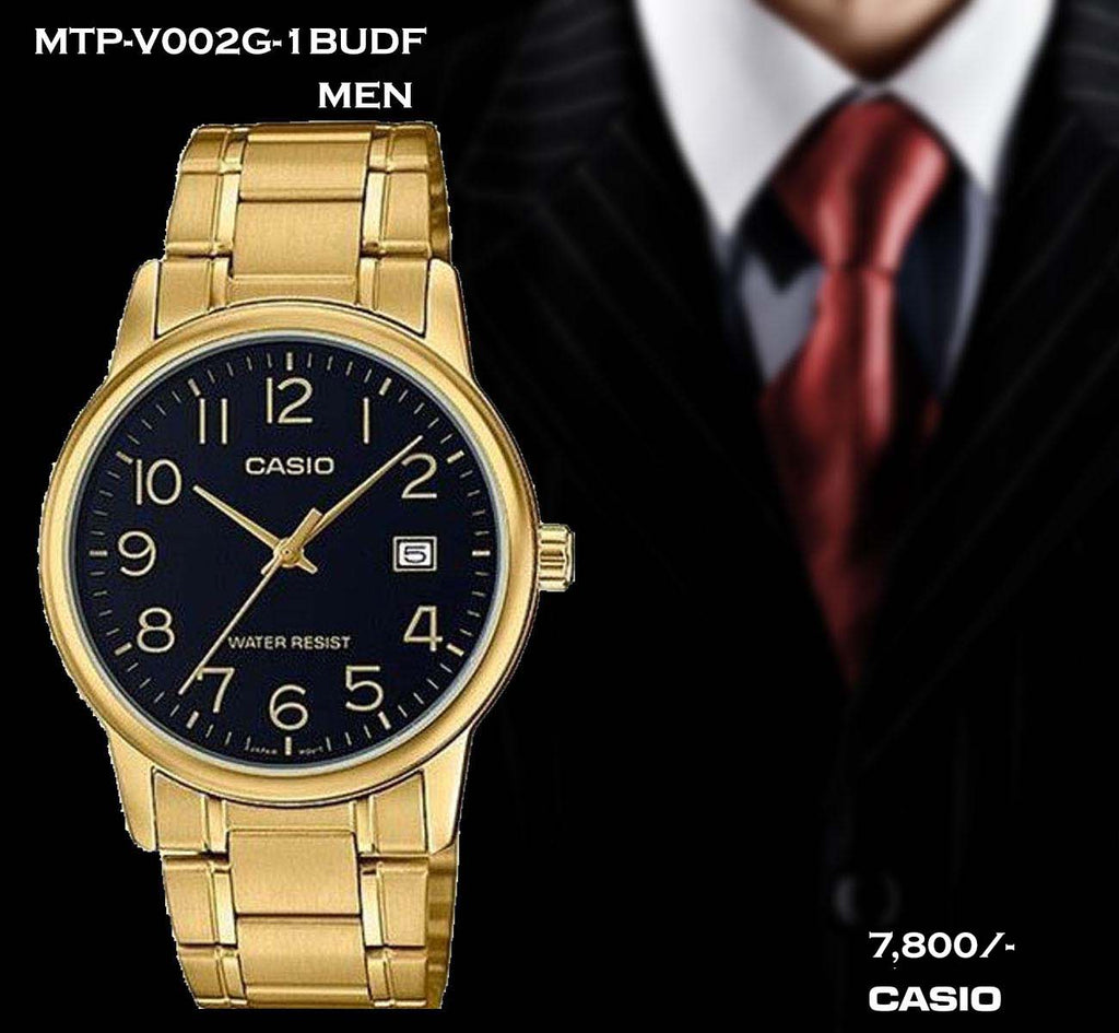 Casio Exclusive Stainless Steel Gold Color for Men MTP-V002G-1B