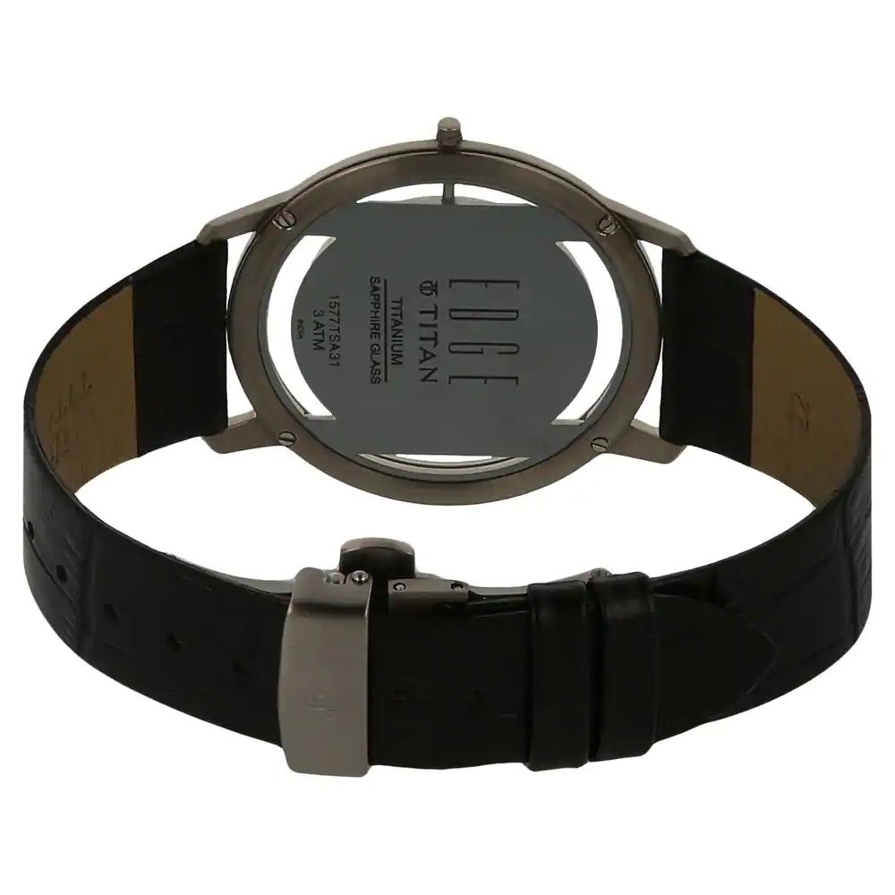 Titan Edge Unisex - Titanium (Slimmest Timepiece in the World)