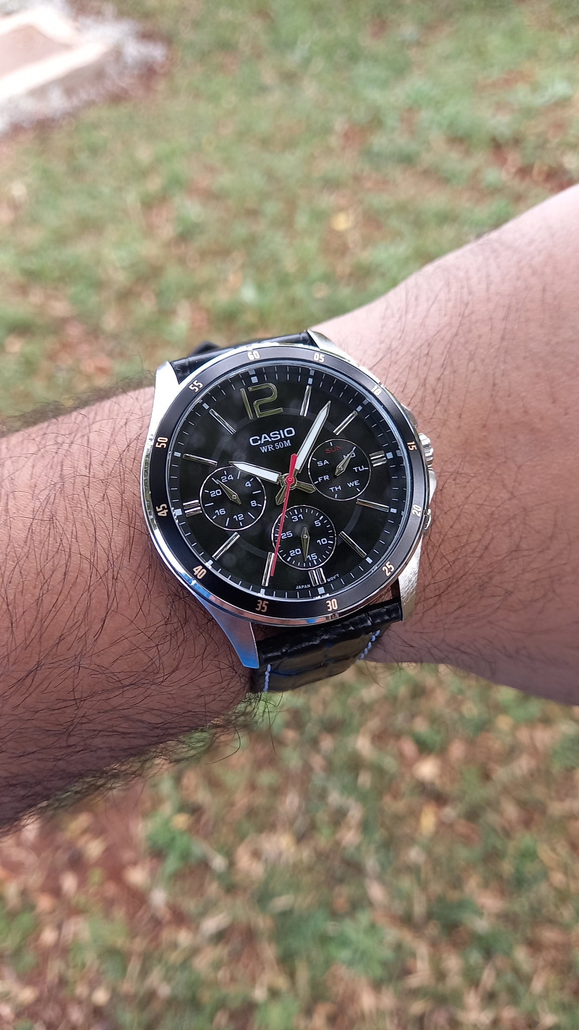 Casio Exclusive Leather Timepiece for Men MTP-1374L-1AVDF