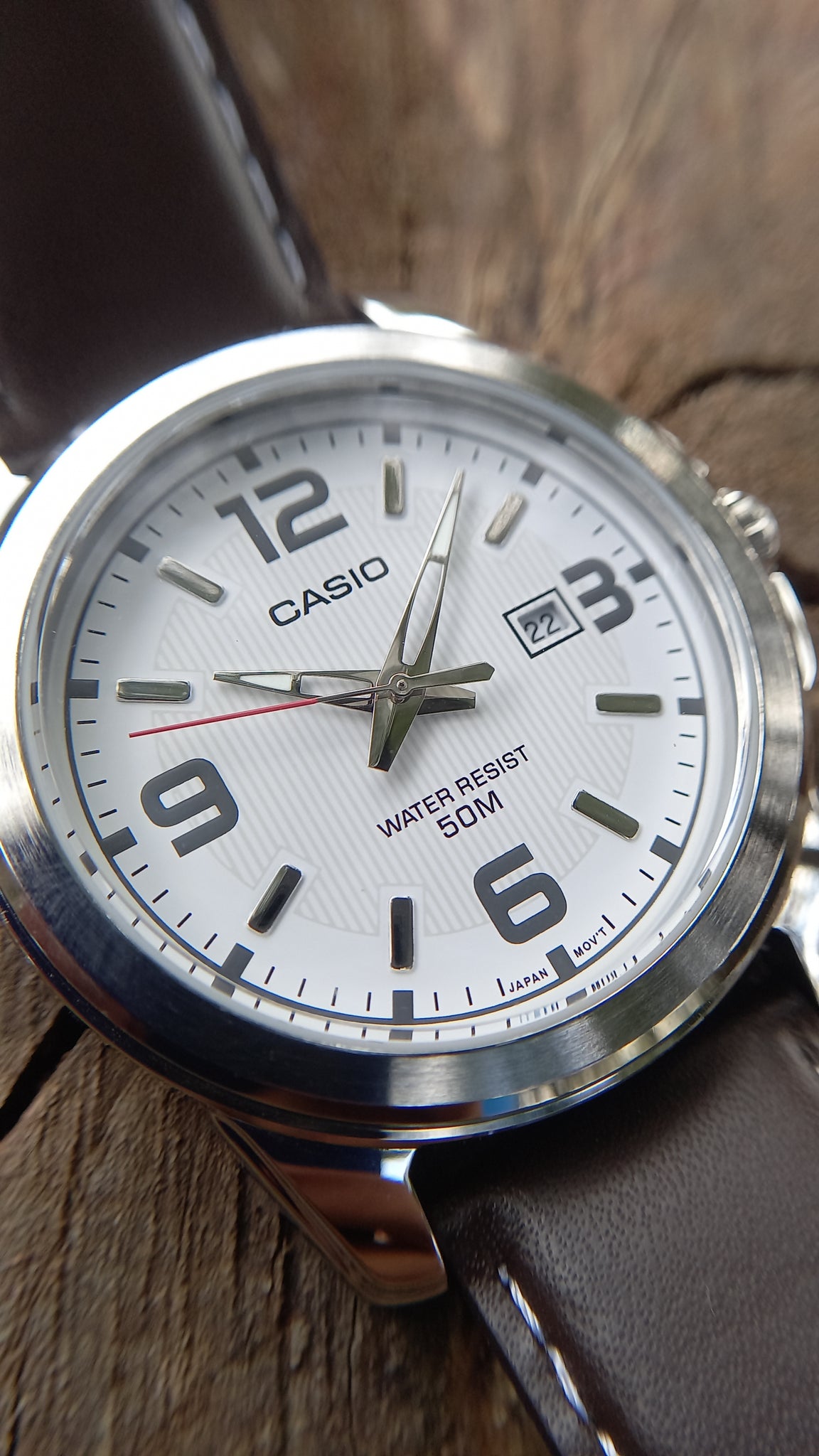 Casio Men Leather Belt  MTP-1314L-7AVDF