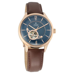 Titan Automatic Open Heart for Men - Blue Dial