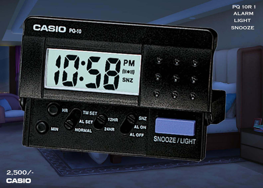 W Casio Alarm Clock PQ 10 1R