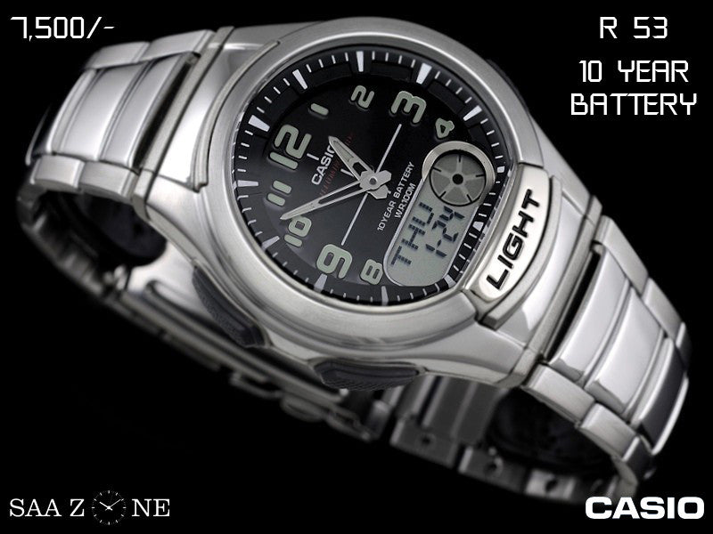 Casio Stainless Steel Belt Analogue and Digital Timepiece R 53